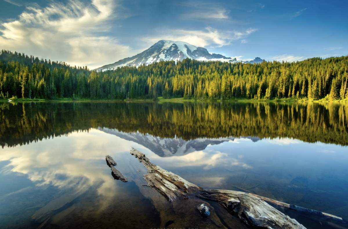 Reflection Lake Mt Rainier Sunset